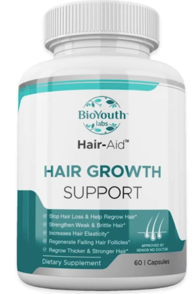 Labs Hair Growth Vitamins Supplemento per la crescita dei capelli più spessi, 60 Capsule - Nutritious Blend of Vitamin E, Raspberry Ketone, Ferro e Sega Palmetto per ridurre la perdita di capelli per le donne e gli uomini.