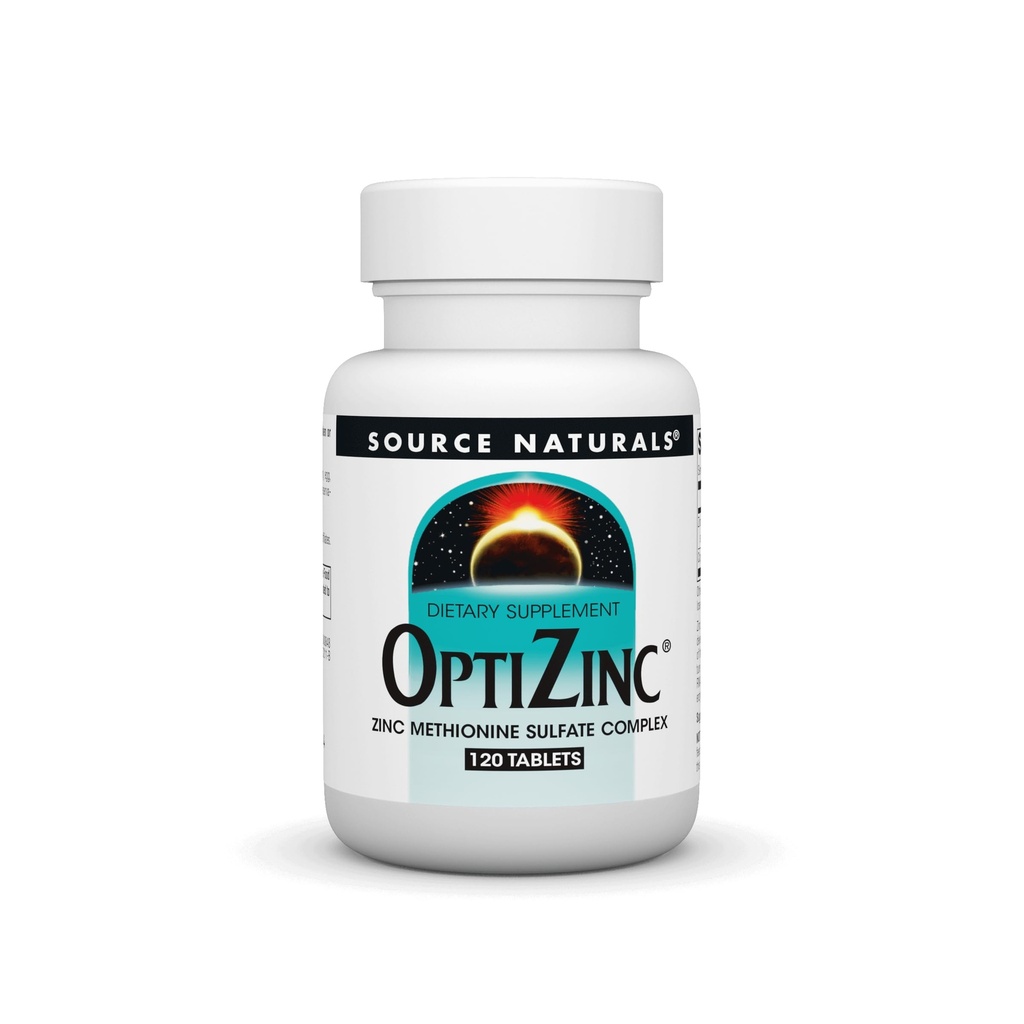 Fonte Naturals OptiZinc Zinc Methionine Sulfate Complex & Integratore alimentare* - 120 compresse
