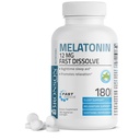 Bronson Melatonin 12 mg dissolvere rapidamente il sonno di notte sostegno & supporto di rilassamento, 180 menta piperita vegetariana