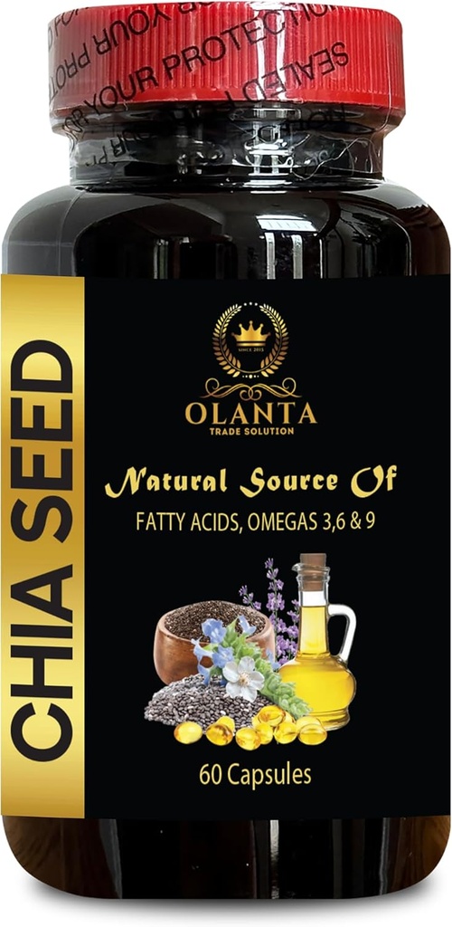 semi di chia senza glutine - CHIA SEED - olio di semi di chia, alfa lipoico integratori nutrizionali, antiossidanti integratori per le donne, pillole di spinta immunitaria, chia semi organici bianchi - 1 bottiglia 60 Softgels