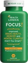 Salute Logiche Focus! - Integratore cerebrale per Memoria, Clarity, Concentrazione con Choline, Ginkgo Biloba, Alpha GPC, Phosphatidylserine, Bacopa Monnieri l 60 Capsule l Non-OGM