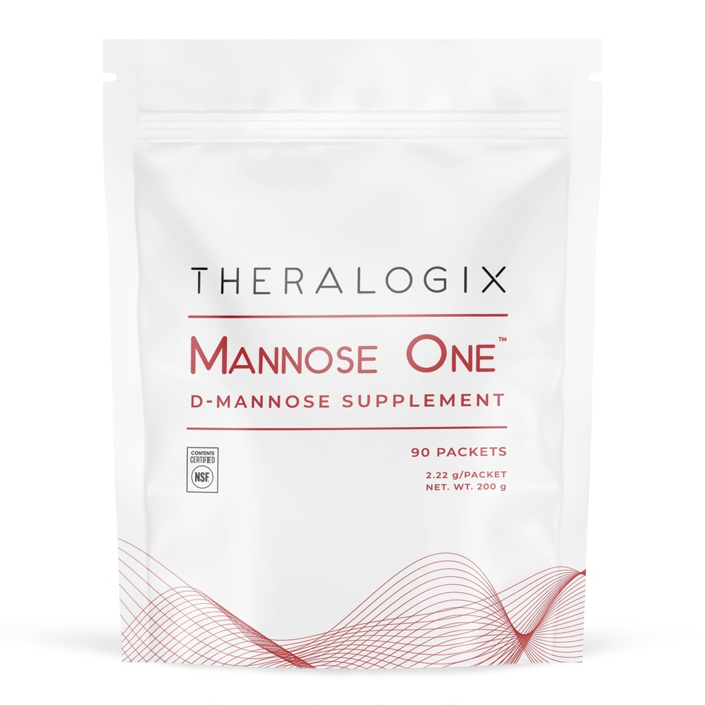 Theralogix Mannose One D-Mannose Powder - 90-Day Supply - Supporta la salute del tratto urinario con 2.000 mg D-Mannose* - Certificato NSF - 90 Packets