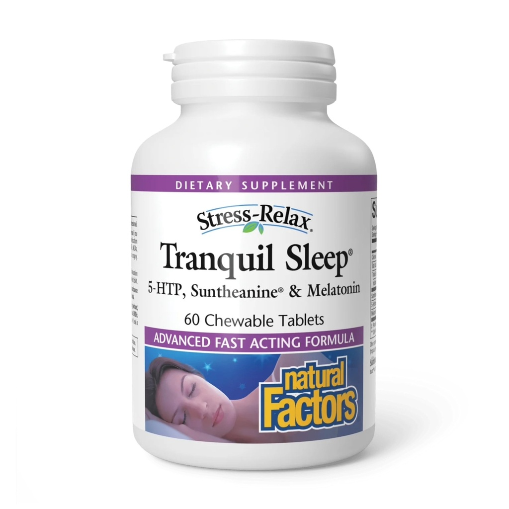 Fattori naturali - Stress-Relax Tranquil Sleep - 60 compresse masticabili