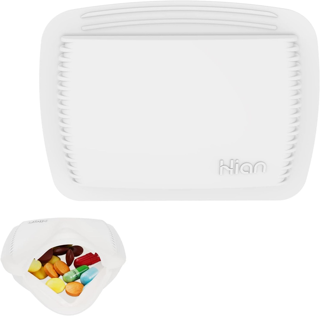 1 pezzi Pill Organizer riutilizzabile Pocket Pill Case Portatile Open Pill Pouch Silicone Pill Box Pill Box Portacandele Portabicchieri Pill Bags Organizzare Medica, Vitamine e Tablets per viaggio (bianco)