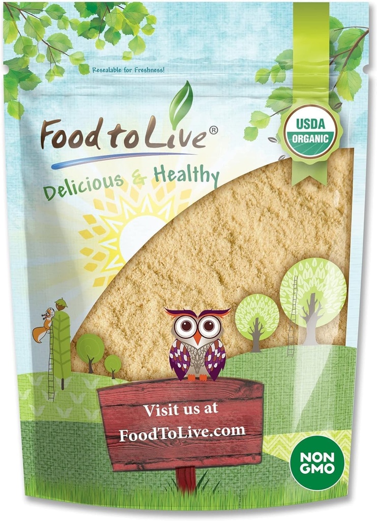 Cibo per vivere - Polvere da bagno di sala da bagno del leone organica, 4 once - Elevate il vostro benessere del cervello con Premium, Non-OGM, Superfood naturale e vegano per una migliore messa a fuoco