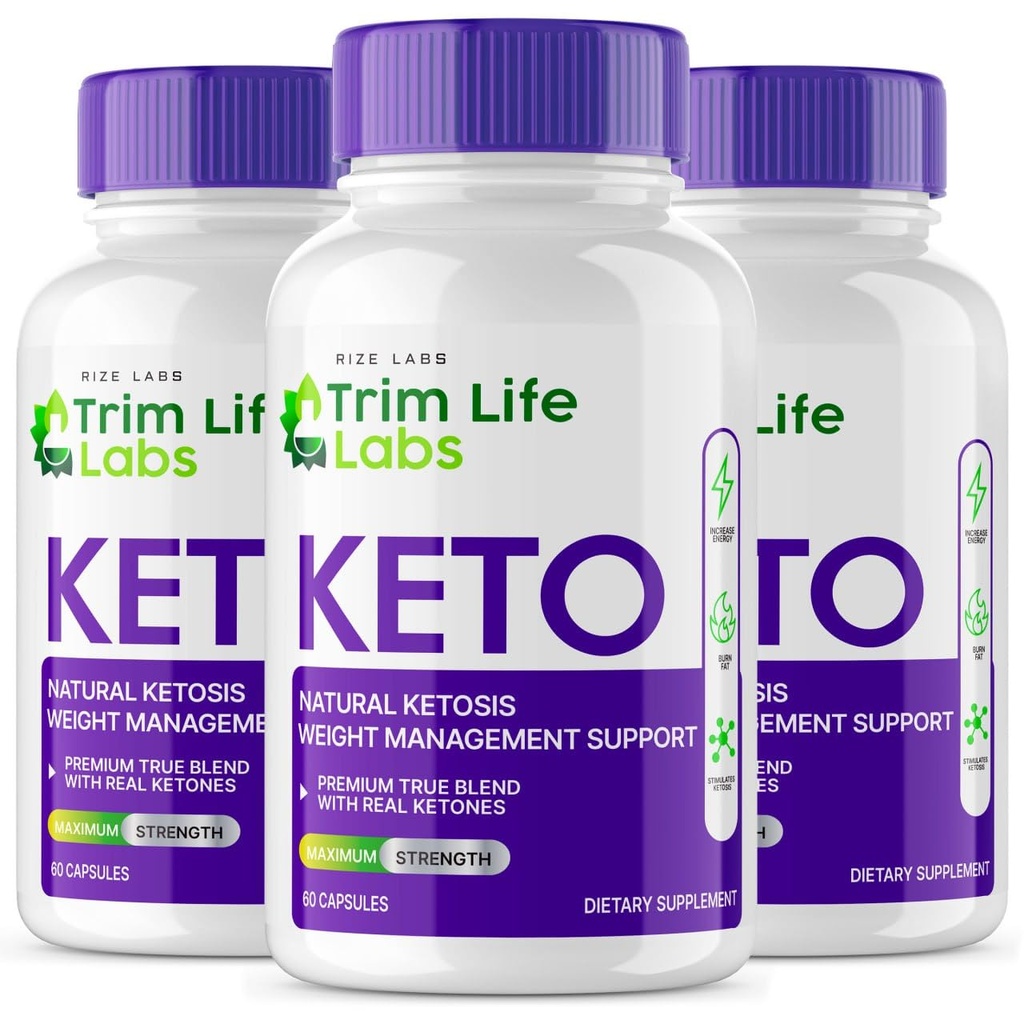 rize labs - - Trim Life Labs Keto Capsules - Pillole di perdita di peso - Supporto Formula di massima resistenza, Keto+ACV Supplement (180 capsule)