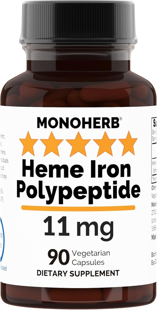 Polipeptide 11 mg - 90 capsule vegetariane - Complesso di supplemento di ferro