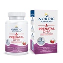 Nordic Naturals DHA Prenatale, Fragola - 90 Gel Morbidi - 830 mg Omega-3 + 400 IU Vitamina D3 - Non OGM - 45 Serve