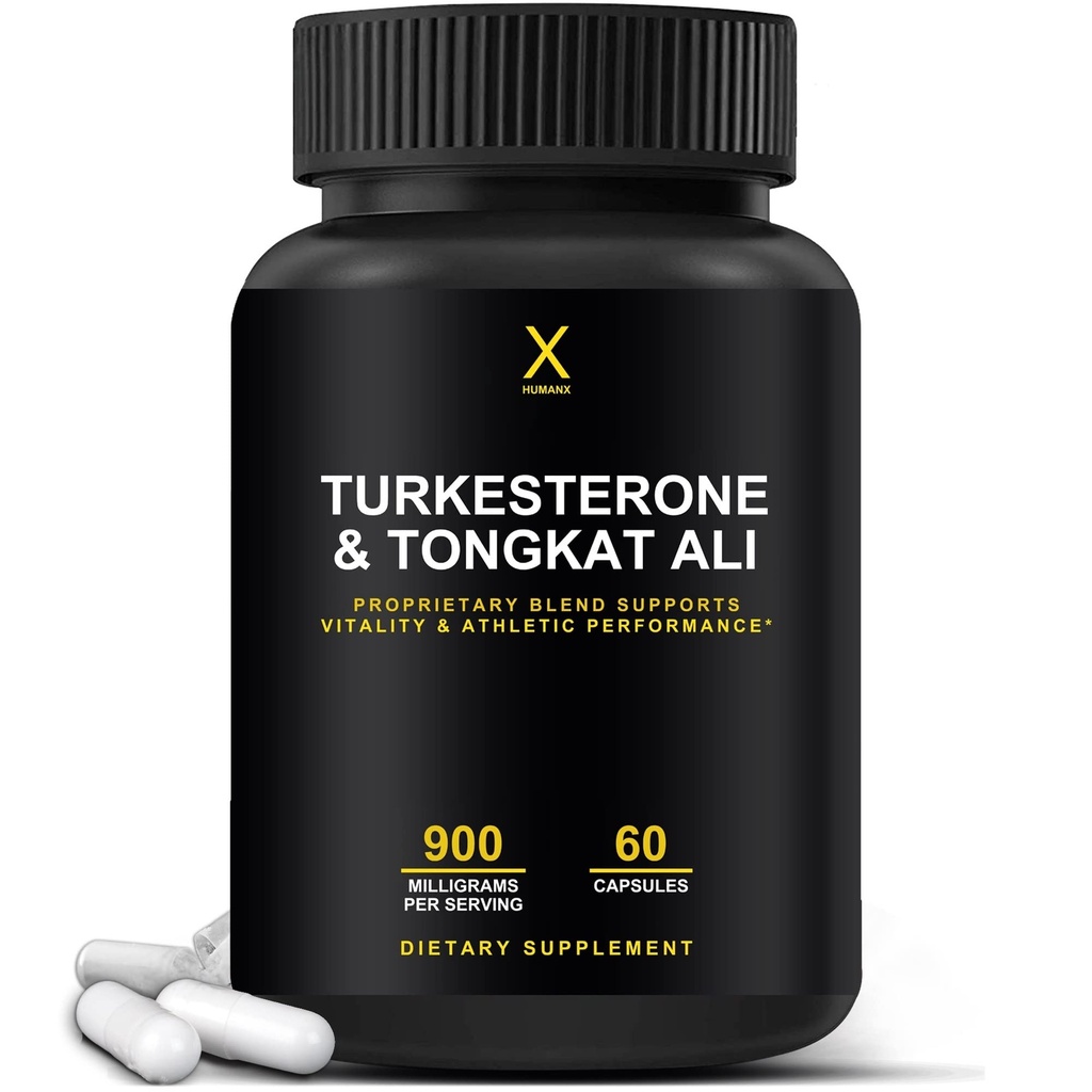 HUMANX Turkesterone & Tongkat Ali 900mg - Supporta energia, Stamina e recupero del muscolo e crescita - Supplemento Turkesterone - Tongkat Ali Supplement - Estratto di Jack lungo (Eurycoma Longifolia)