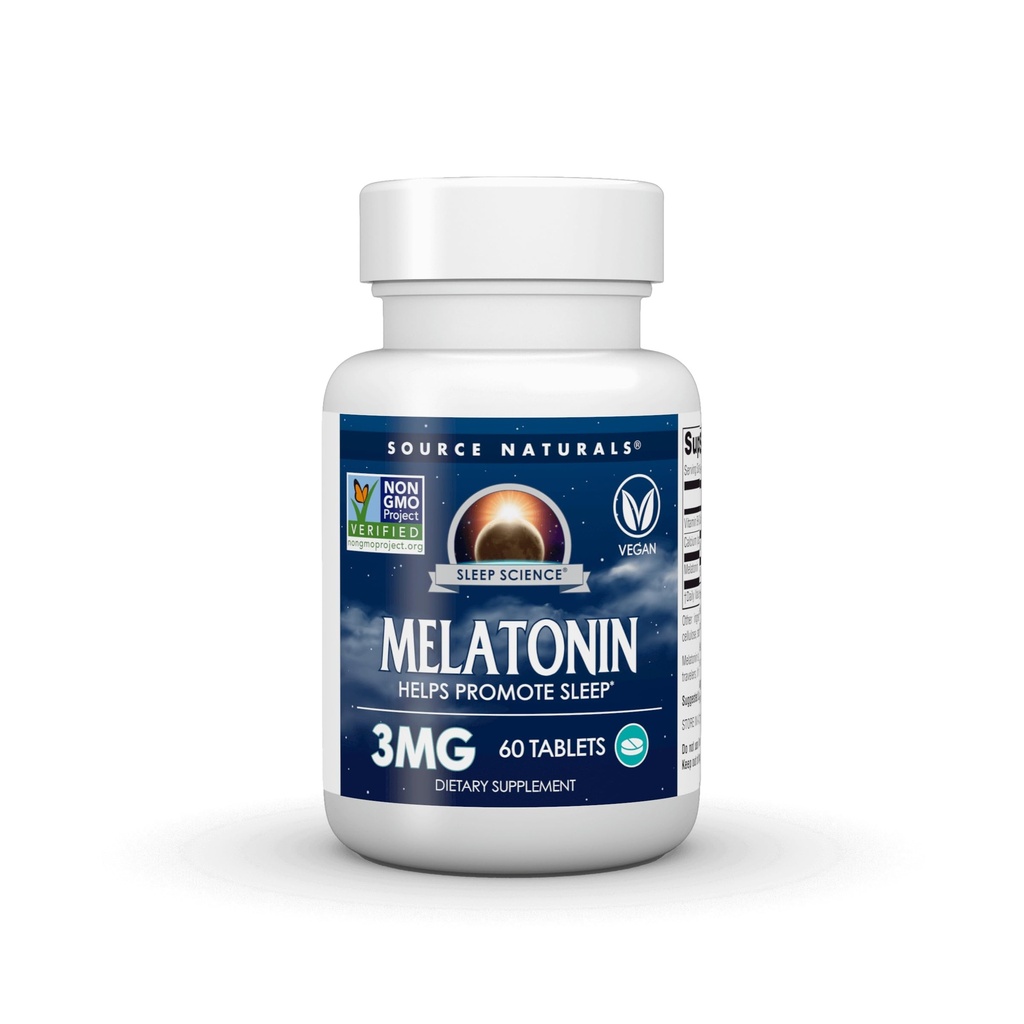 Source Naturals Sleep Science Melatonin* - 3 mg, 60 compresse rilasciate