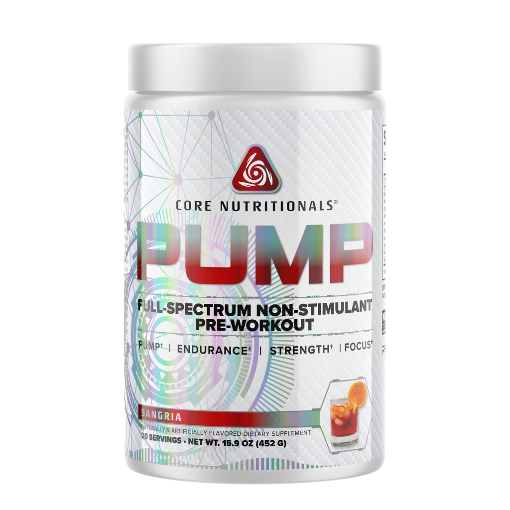 Pompa Nutrizione Nutritiva Nutritiva Nutritiva a spettro completo Pre-allenamento, con N03T Nitrato, Peak02, Alpha GPC, per Pompa Massima, Forza e Prestazioni 20 Serve (Sangria)