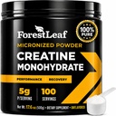 ForestLeaf Micronized Creatine Monohydrate Powder - Massimizzare la crescita e la forza del muscolo - Creatina non aromatizzata per le donne e gli uomini - 5G Per Serving - 100 Serve