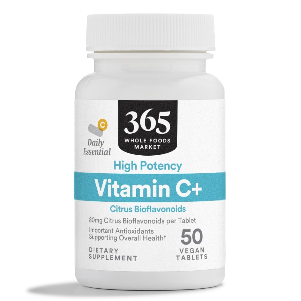 365 da Mercato Intero Alimentare, Vitamina C Complesso Alta Potenza, 50 compresse