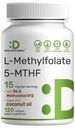SUPPLEMENTO DEALE L-metilfolato 15 mg Per la sega, 120 Softgels olio di cocco | 3-in-1 con vitamina Methylated attivo 5-MTHF B9, B6 & Methylated B12 | supplemento di follia attiva | Non OGM, senza glutine
