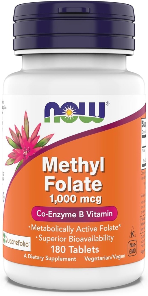 Ora Supplementi, Methyl Folate 1.000 mcg, Metabolically Active Folate*, Co-Enzyme B Vitamin, 180 compresse