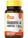 Sundance Probiotic-14 Complex | 3 miliardi di culture attive | 60 capsule | Non OGM e Gluten Supplemento gratuito