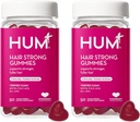 HUM Hair Strong - Gummie giornaliere con biotina per migliorare la crescita dei capelli - Fo Ti, acido folico, zinco, vitamina B12 & PABA per sostenere i capelli sani, la pelle e le unghie per le donne e gli uomini (alimentazione da 50 giorni)