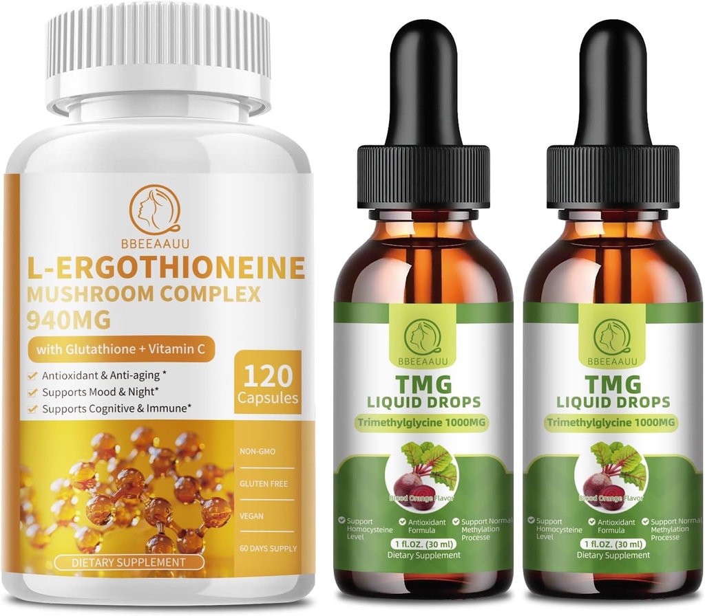 L-Ergothioneine Mushroom Complex Capsule & TMG (trimetilglicina) Gocce liquide
