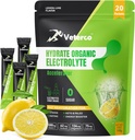 Polvere di elettrolito di idratazione, bevanda di elettrolito, miscela di bevanda di supplemento di idratazione, pacchetti di idratazione con vitamina & minerali, Keto Friendly, Vegan, non OGM, senza zucchero, aroma di limone (20 Sticks)