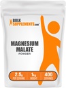 BulkSupplements.com Polvere di Magnesio Malato - Integratori di Magnesio, Alta Bioavailabiltà - Senza glutine e senza glutine, 2.5g per porzione, 1kg (2.2 lbs) (Pack of 1)