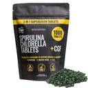 Su Target Living Spirulina Chlorella + CGF | 1000 compresse Supergreen | Vegan | Supporto immunitario | Alto in proteine | Alkalyzing | Nutrient Dense | Energy | Recovery