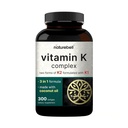 NatureBell Vitamin K Complex - 300 Softgels - Fornisce 2.600mcg Vitamin K - Supplemento completo di spettro Bone & Heart Health Support - Alto assorbimento K1 & K2 MK-4 & MK-7*