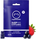 SugarBearPro Sleep Gummy 14 giorni di alimentazione, Melatonina ad alta resistenza 6mg, per gli uomini e le donne, Vegan vitamina B6, L-teanina, 5 HTP, Valerian, Sleep Aid for Adults & Teens, Certificato Kosher