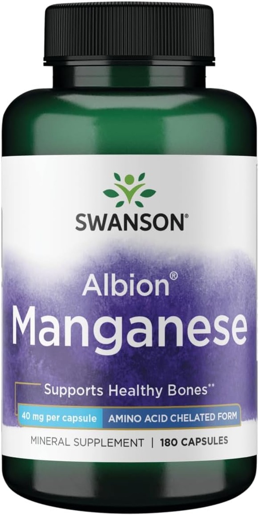 Swanson Albion Chelata Manganese Glycinate 40 Milligrammi 180 capsule