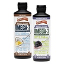 L'Omega di Barlean 3 Integratore Liquido Bundle, BlackBerry Smoothie Flax Seed Oil e Piña Colada Fish Oil Integratori Set, 16 oz