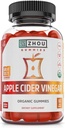 Zhou Aceto di sidro di mele Gummies - ACV Gummies per le donne e gli uomini con il mirtillo, Gusto delizioso con canna cruda zucchero, USDA Organic - 60 Vegan Gummies