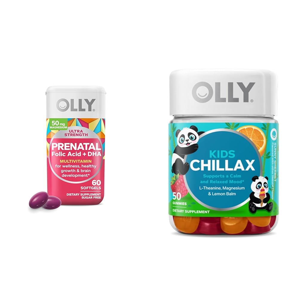 OLLY Prenatal Multivitamin Softgels and Kids Calming Gummies Bundle (conto 60+50)