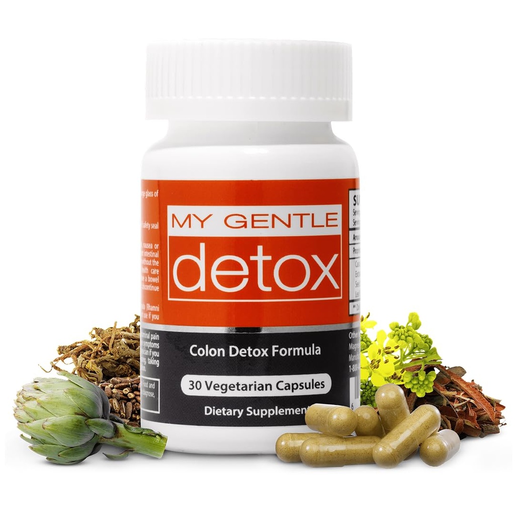 Herbal Nitro My Gentle Detox - Gentle Constipation Relief for Women & Men - Take at Night, Poop Next Day - 100% Natural Colon Detox Supplemento per Meno Bloating, Gas, Discomfort (30 Ct)