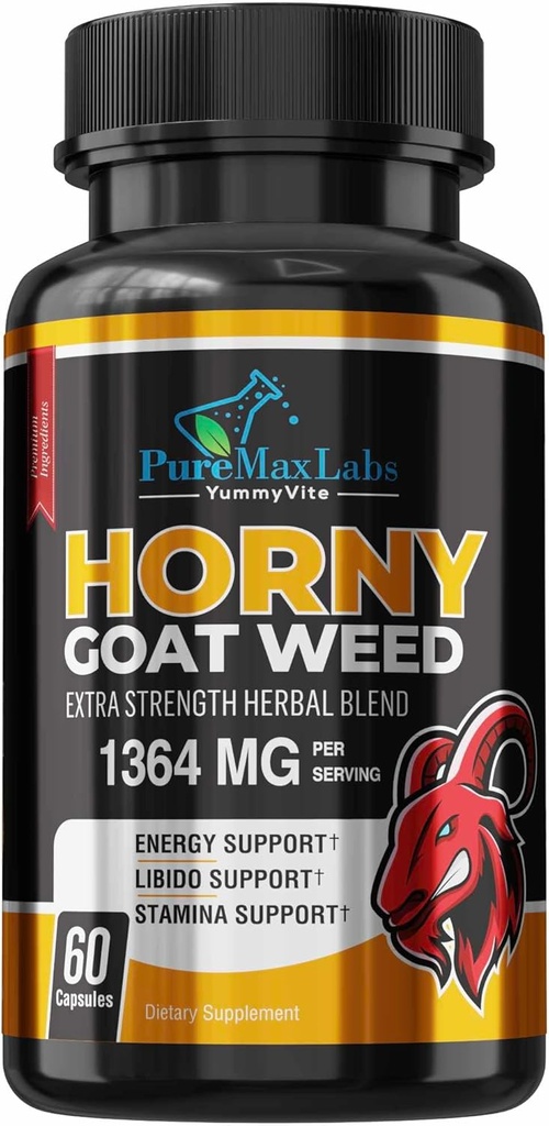 Arrapato Goat Weed Extra Forza w. Maca, L-Arginina, Ginseng, Boost Performance, Stamina, Energia, Non-OGM, 60 capsule