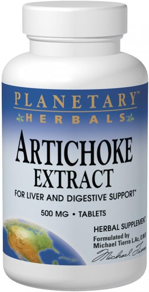 Estratto di carciofo di erbe planetarie 500mg, 120 compresse