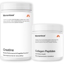 Momentous Creatine Monohydrate Powder & Grass-Fed Collagen Peptides Powder Stack - Supporta la resistenza, il muscolo magro, & Recovery - FORTIGEL & Vitamina C per capelli, pelle, unghie, & Joint Health Support