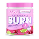 Obvi Collagenic Burn Powder | Collagen Peptide Blend con GBB, Ashwagandha & Green Coffee | Migliora il metabolismo, l'energia e il benessere | Supporta pelle, capelli, unghie, giunti | Cherry Limeade 25 Servings
