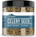 Elementi terrestri Celery Seed 200 Capsule, Pure & Undiluted, No Additivi