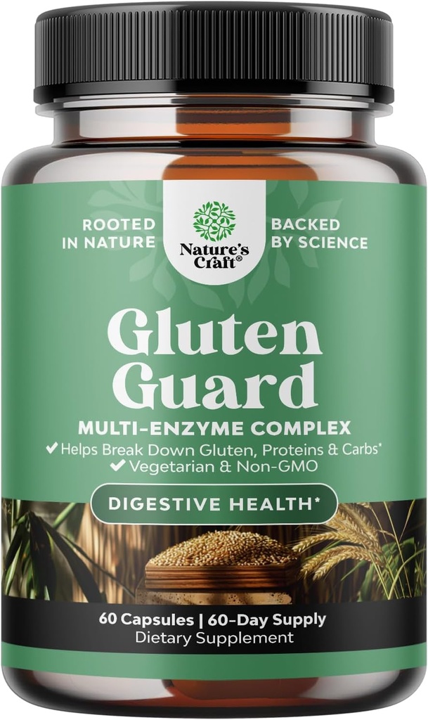 Enzimi digestivi per l'intolleranza - Enzimi digestivi per le donne e gli uomini per il debito con DPP IV Blend Plus Lipase Amylase Bromelain per Gut Health & Digestion Support - 60 Ct