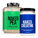 NAKED Vegan crescita del muscolo e recupero Bundle Creatina e 5LB Pea non aromatizzata