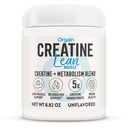 Orgain Micronized Creatina Monoidrato magra polvere del muscolo con Metabolismo Blend, senza aroma, 50 Serve, Supporta la forza muscolare e la salute del cervello, nessuna latticini o soia, senza glutine, vegan