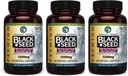 Sorprendente erbe Premium Black Seed Oil Capsule - Alta Potenza, Freddo Pressato Nigella Sativa Aids in Salute Digestiva, Supporto Immune & Brain Funzione - 60 Conte, 1250mg (Pack of 3)