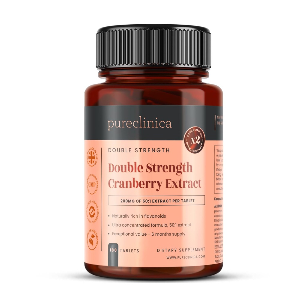 purclinica doppio resistenza estratto di mirtillo 10.000mg x 180 Ultra concentrato compresse - 6 mesi di fornitura