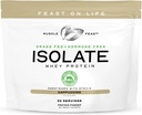 Isolato di proteine del siero di erba-Fed di festa del muscolo, tutta la pasta naturale ha aumentato, polvere di proteine dell'isolato del siero di latte per gli uomini e le donne, pulito, senza glutine, proteina di isolamento Delicious - Cappuccino, 2lb