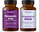 Pendulum Metabolic Daily & Polyphenol Booster Bundle - Proprietario Akkermansia Integratore Probiotico Blend per migliorare il metabolismo & Cardio Salute