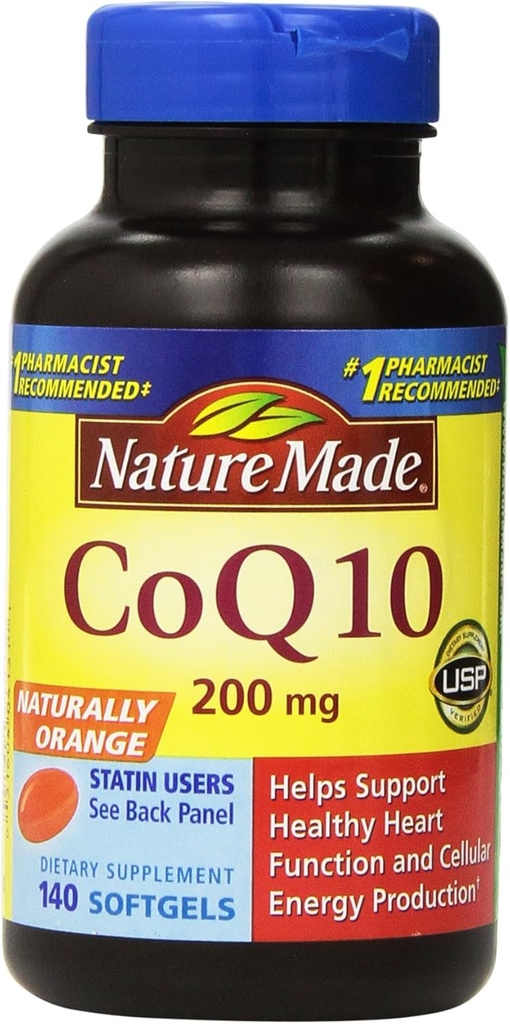 CoQ10 Coenzyme Q10 200 mg - 2 bottiglie, 140 softgels Ogni