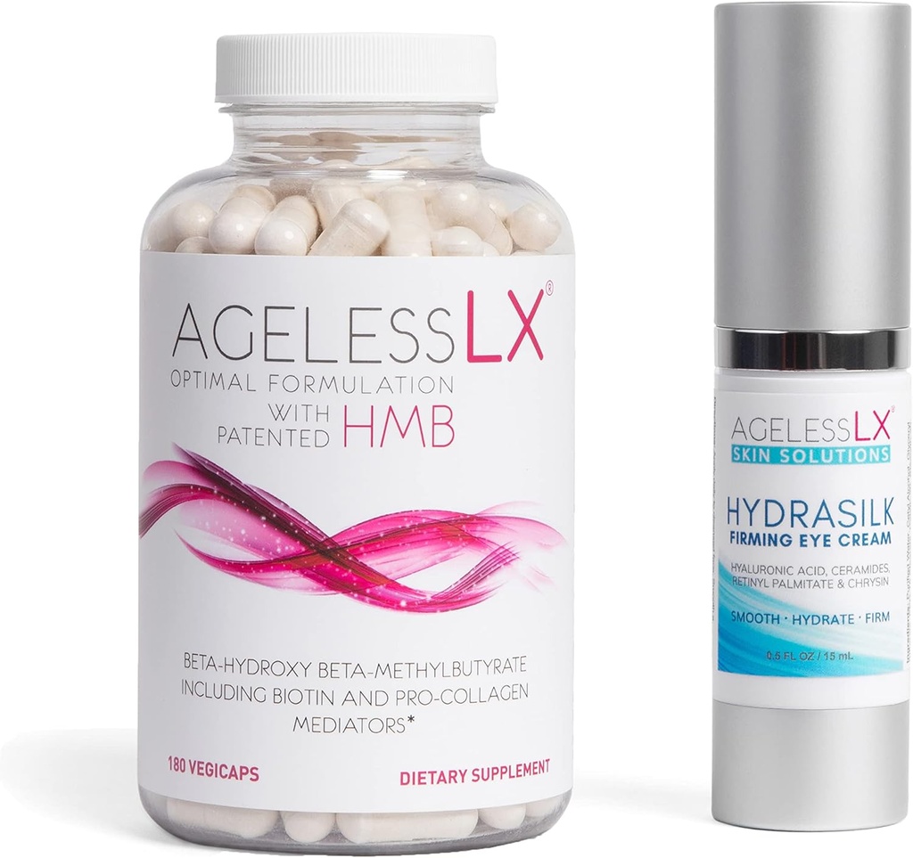 EtàLX supplemento capsula per le donne con HMB Hydrasilk crema per gli occhi Bundle