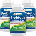 Best Naturals Probiotic 10 Strains 30 miliardi di Shelf Stable 120 Veggie Caps (120 Conte (Pack of 3))