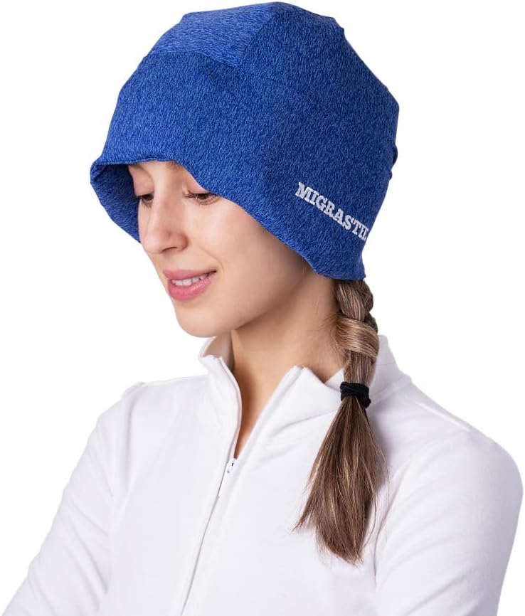 Cappello Migrastil MigraFreeze Deluxe Headache & Migraine 2-Pack. Morbido, tappo flessibile gel di raffreddamento per uomini e donne. Blu