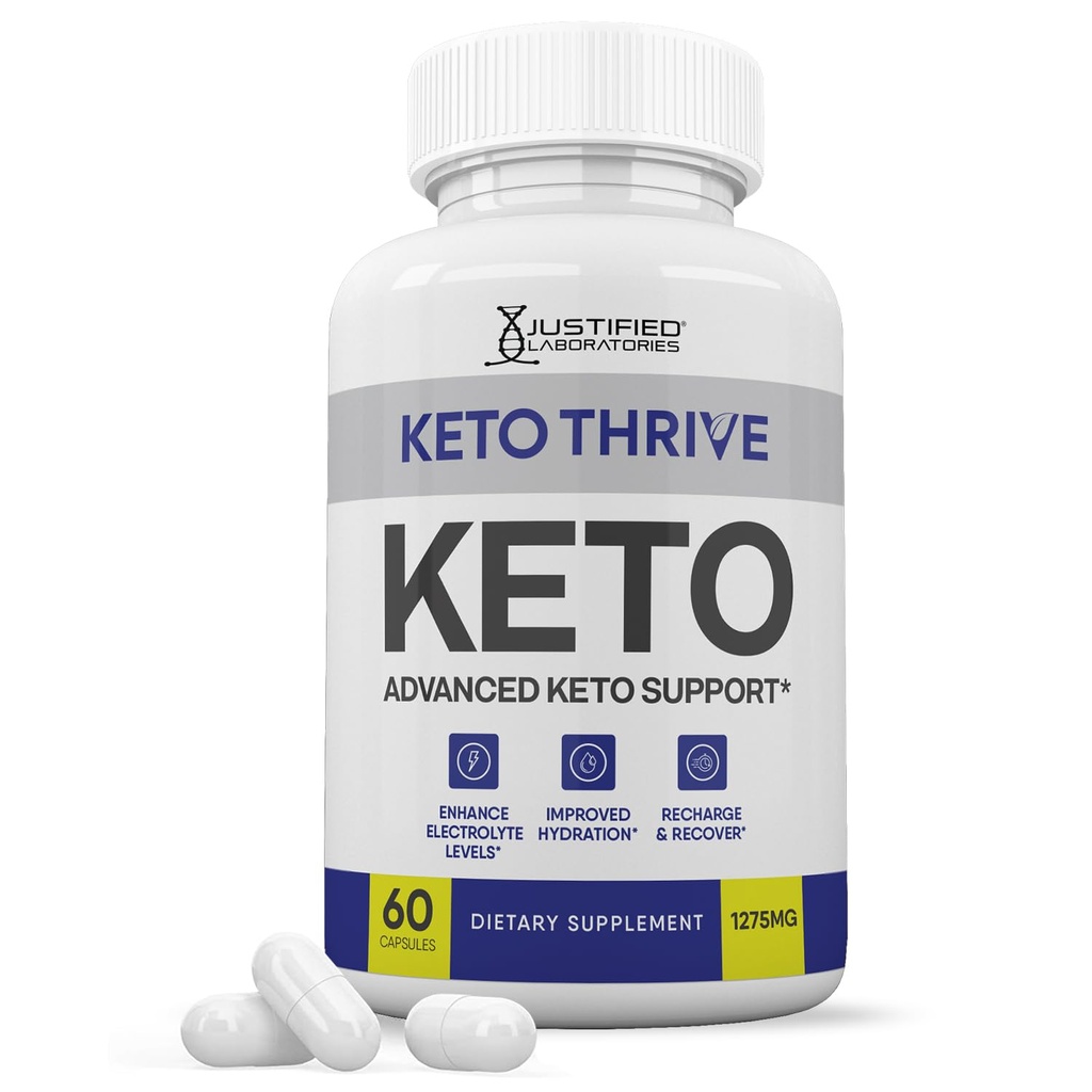 Keto Thrive Keto ACV Pills 1275MG Keto Support Blend Capsule alternativa a Keto ACV Gummies formulato con Aceto di Mela Aceto Extra Vergine Olio di Oliva Polvere di Tè Verde Foglia 60 capsule
