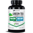 Pillole di Estratto di tè verde Healthfare 2100mg | Supplemento Standardizzato con EGCG & Polyphenols | 200 capsule vegane | Supporto antiossidante ad alta resistenza | Non-GMO, Gluten-Free | Made in USA